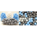 Loptičky do suchých bazénov Welox (200ks) - biela, sivá, , slabo modrá 2x